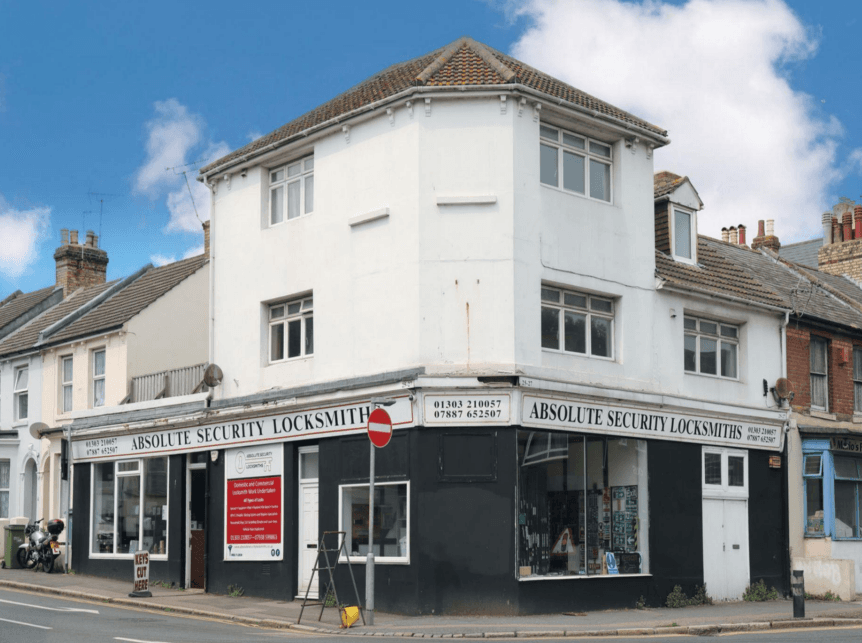 Ground Floor Commercial Unit with Flat Above For Sale in Folkestone