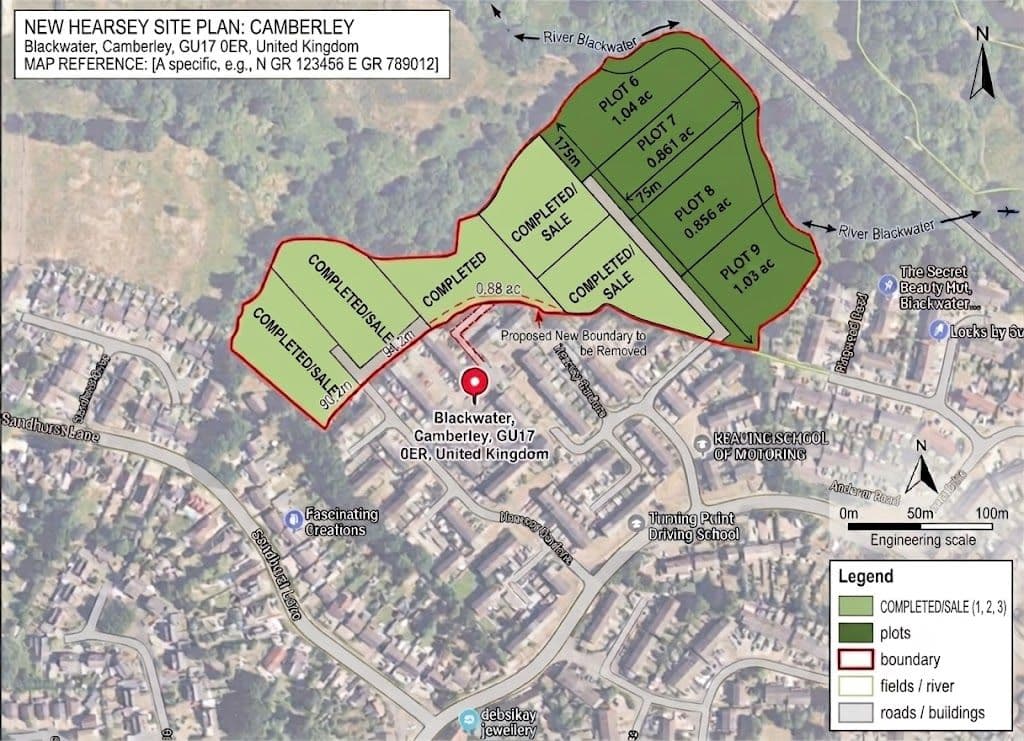 Two Land Plots For Sale in Blackwater, Surrey
